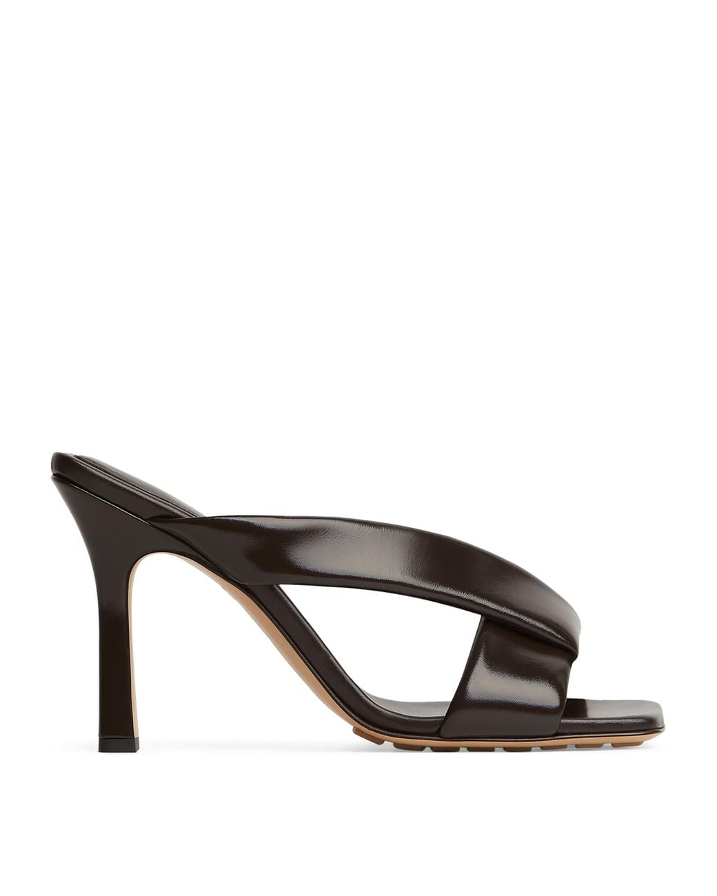 Bottega Veneta Black Leather Riva Mules 90