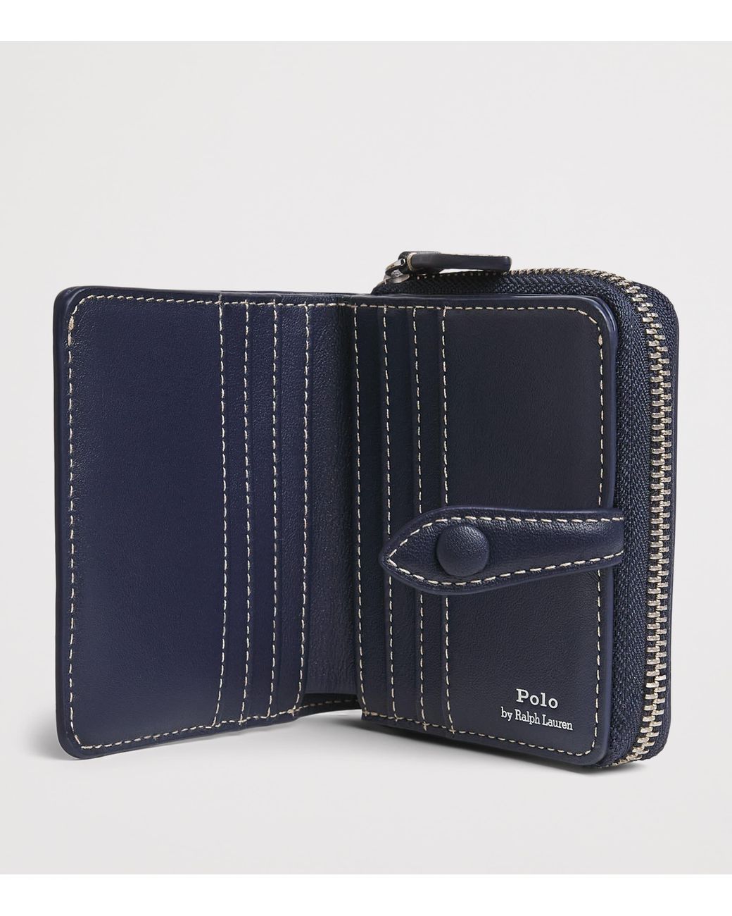 Polo Ralph Lauren Blue Small Leather Polo Bear Wallet