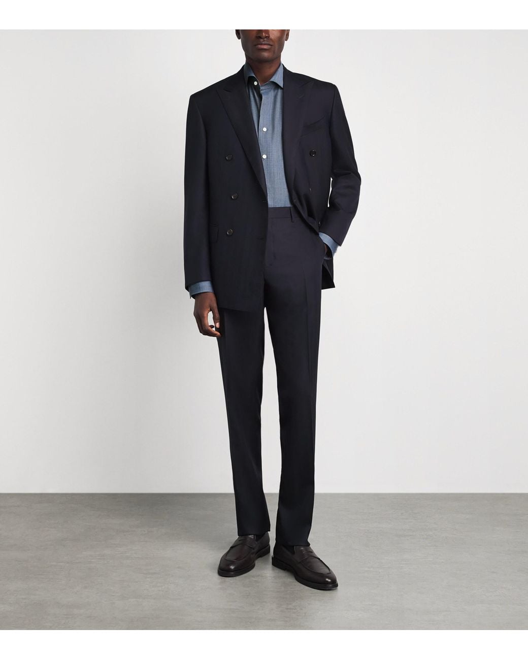 Eton of Sweden Blue Merino Wool Houndstooth Shirt for men