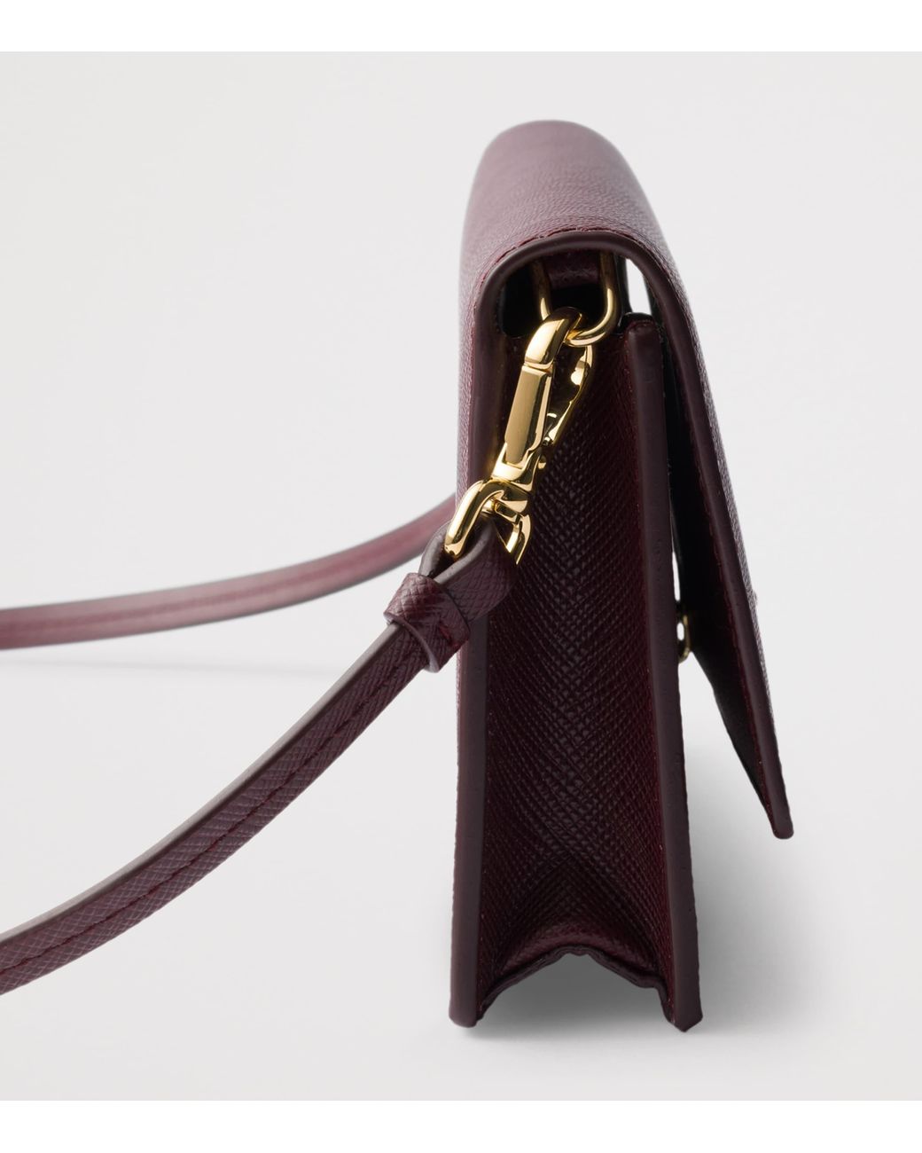 Prada Purple Mini Saffiano Leather Clutch Bag