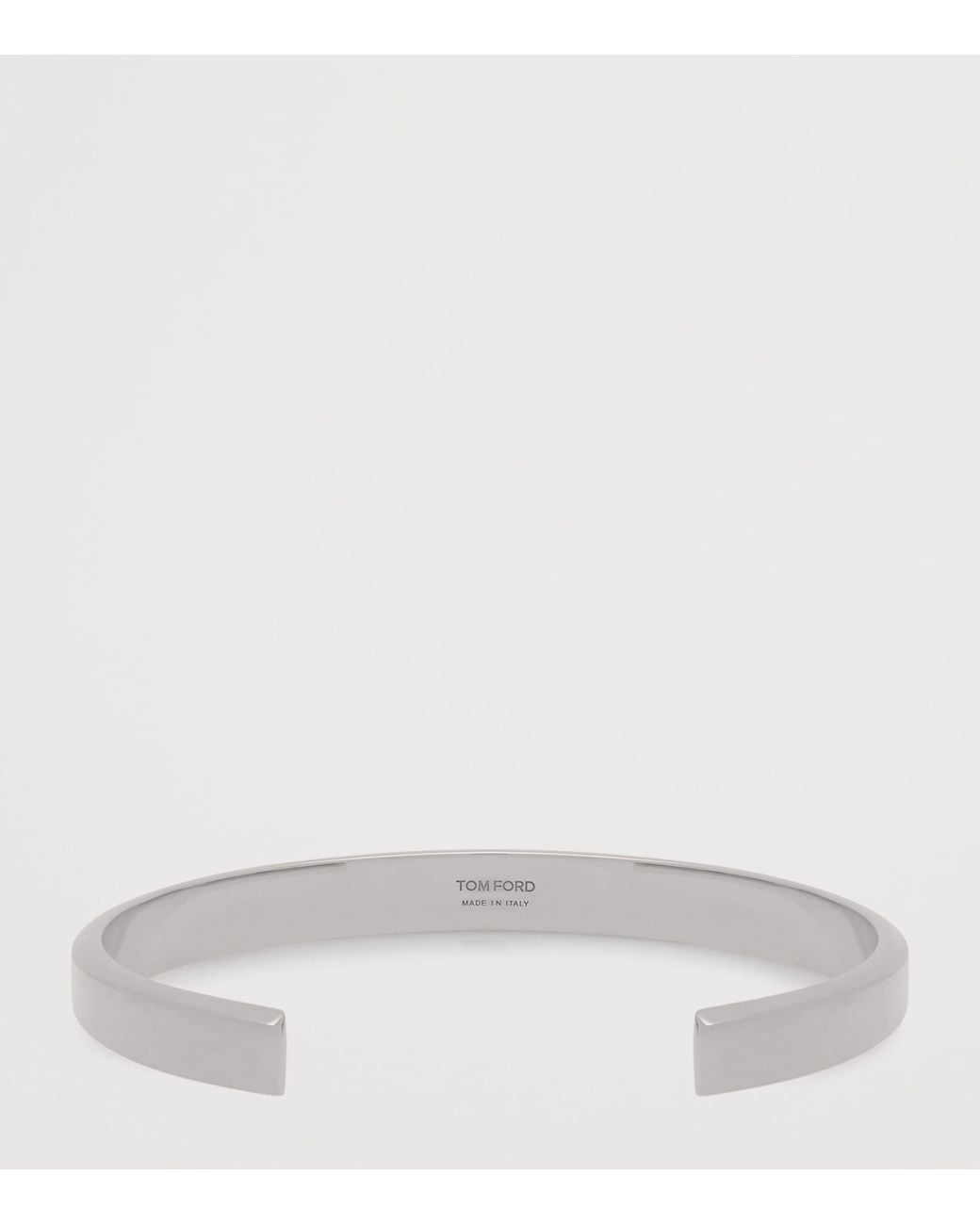 Tom Ford White Logo-Engraved Bangle for men