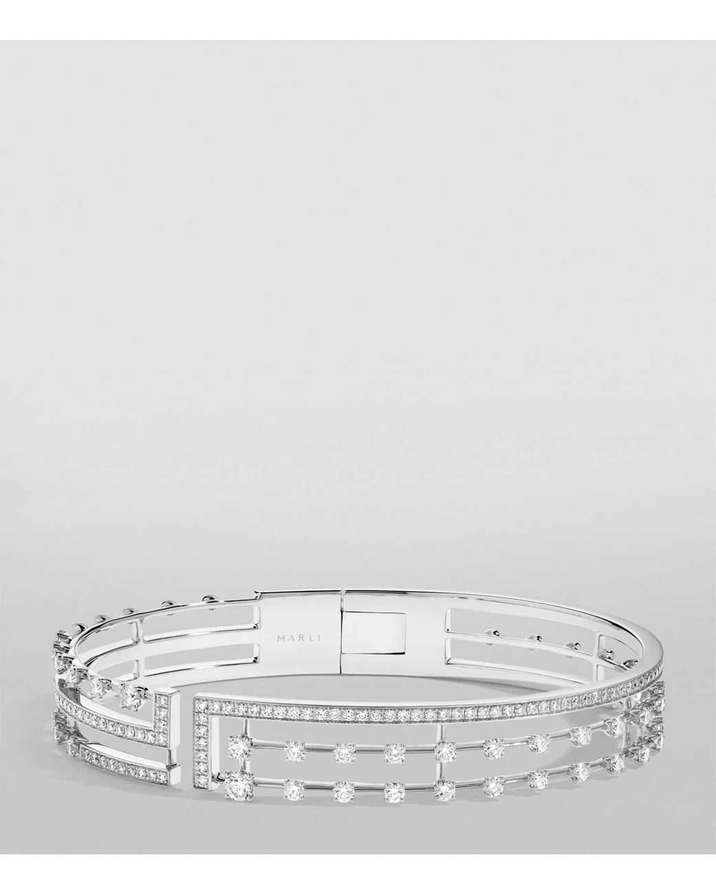 Marli New York Metallic Medium And Diamond Avenues Bangle