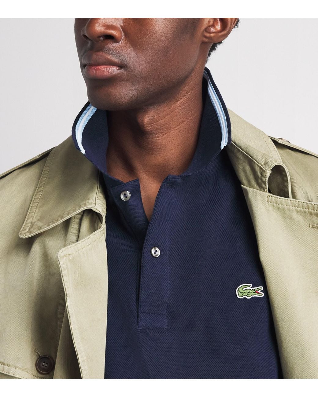 Lacoste Blue Cotton Original Polo Shirt for men