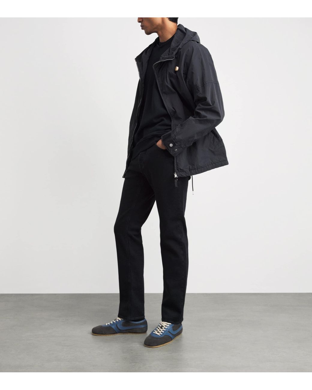 Stone Island Blue Garment-Dyed Nylon Tc Parka for men