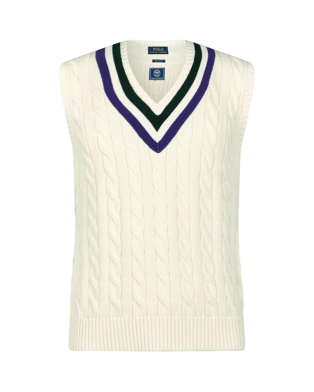 Polo Ralph Lauren Wimbledon Sweater Vest in White for Men | Lyst
