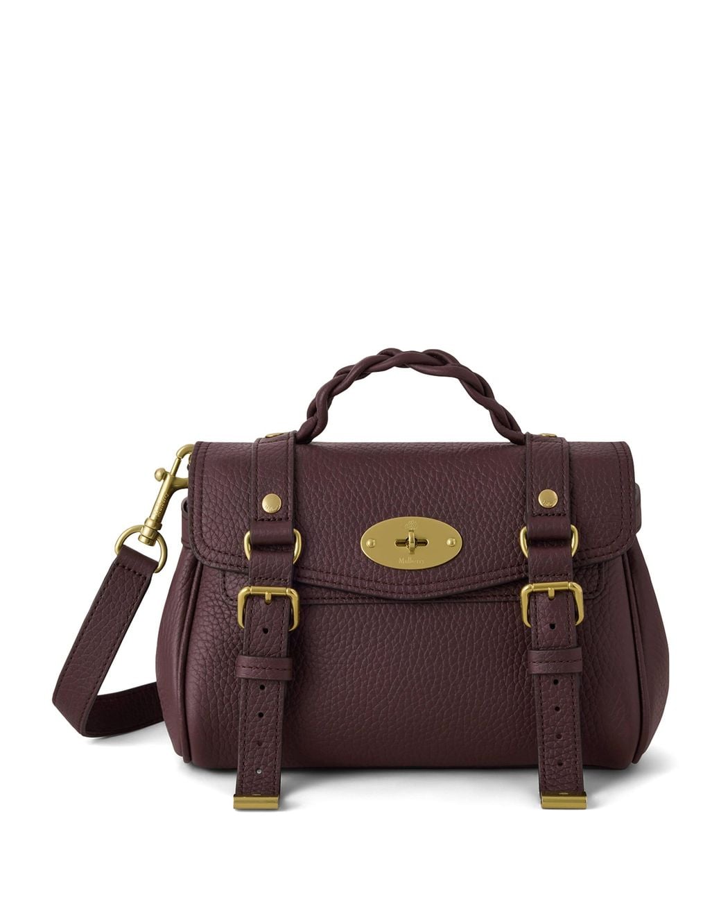Mulberry Purple Mini Leather Alexa Cross-Body Bag