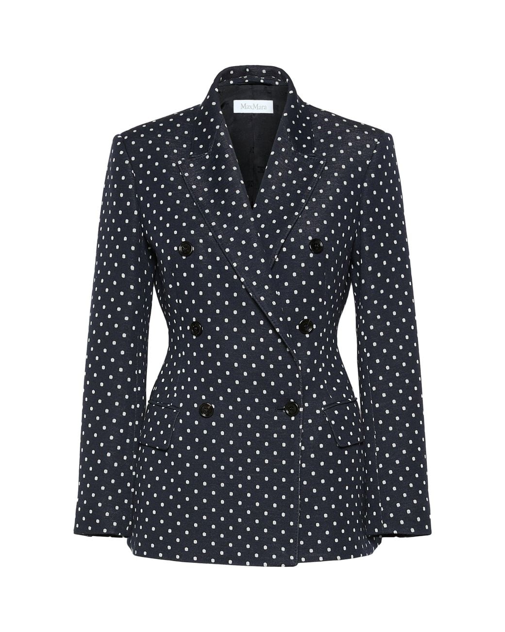 Max Mara Blue Polka Dot Blazer