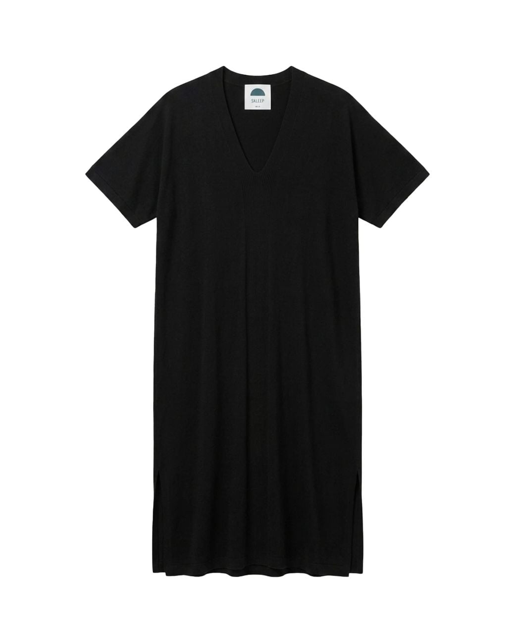 Shelep Black Merino Wool-Silk Kaftan