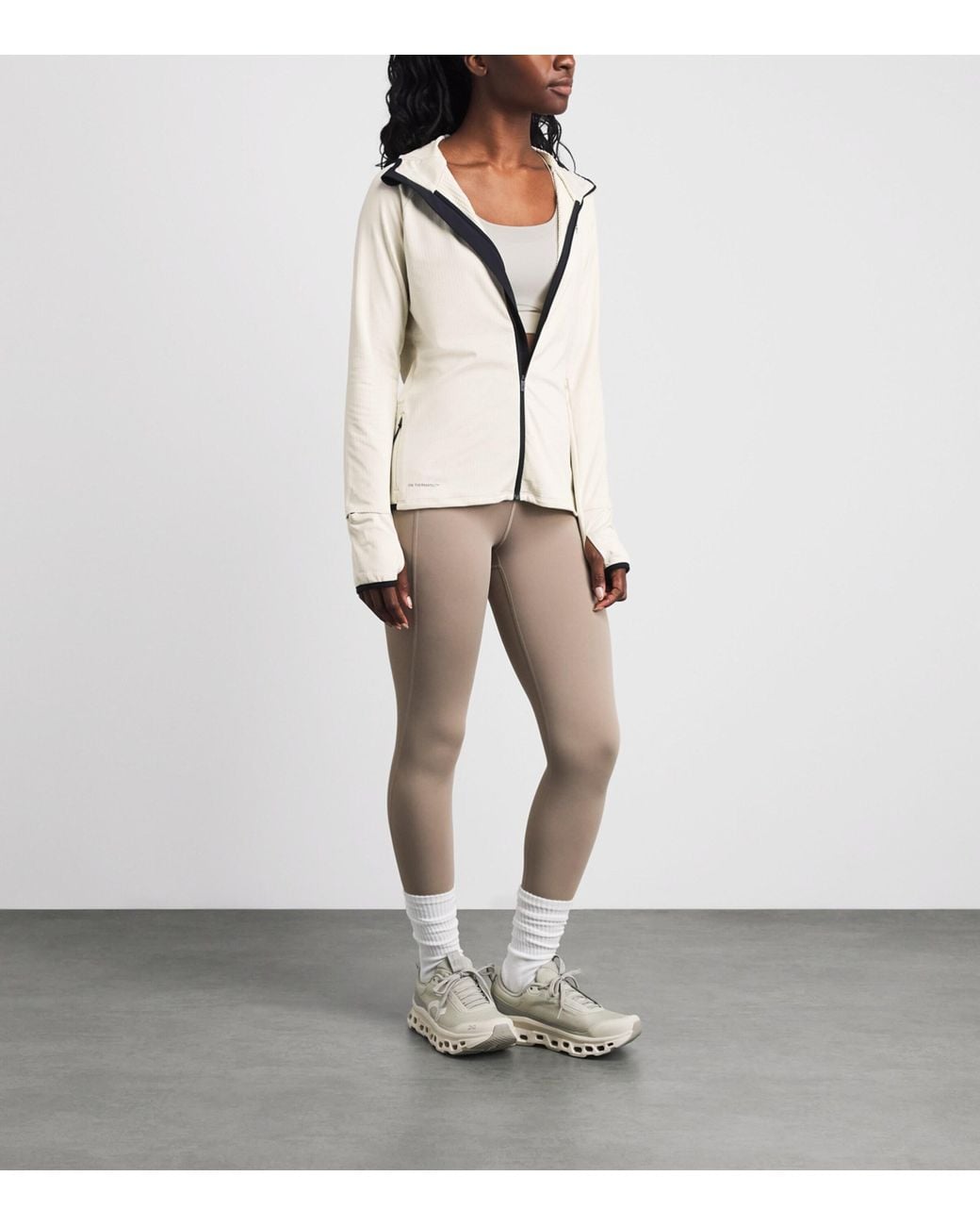 On Shoes White Climate Full-Zip Hoodie