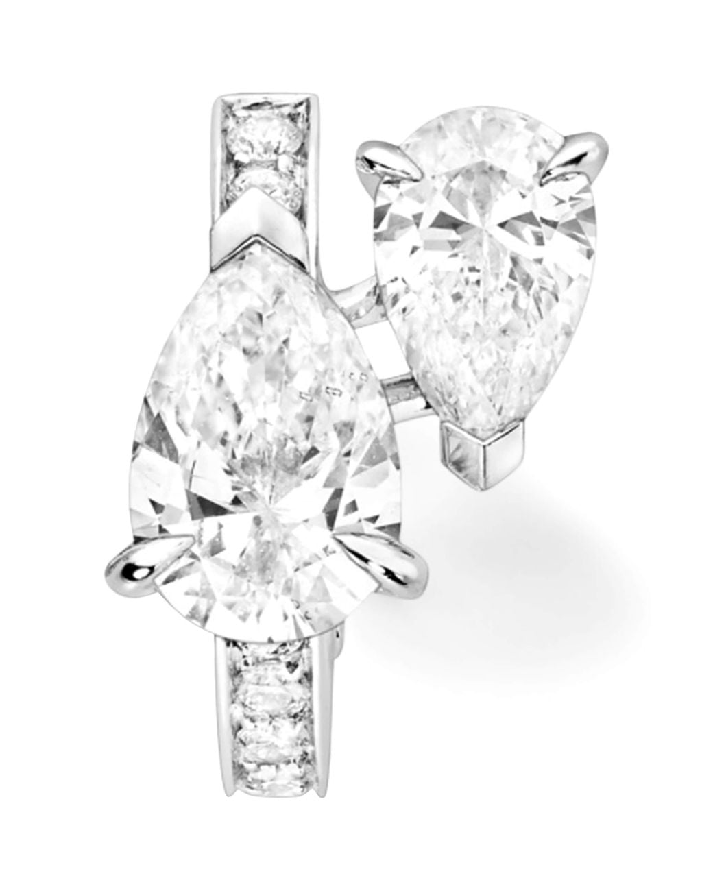 Repossi White And Diamond Serti Sur Vide Single Earring