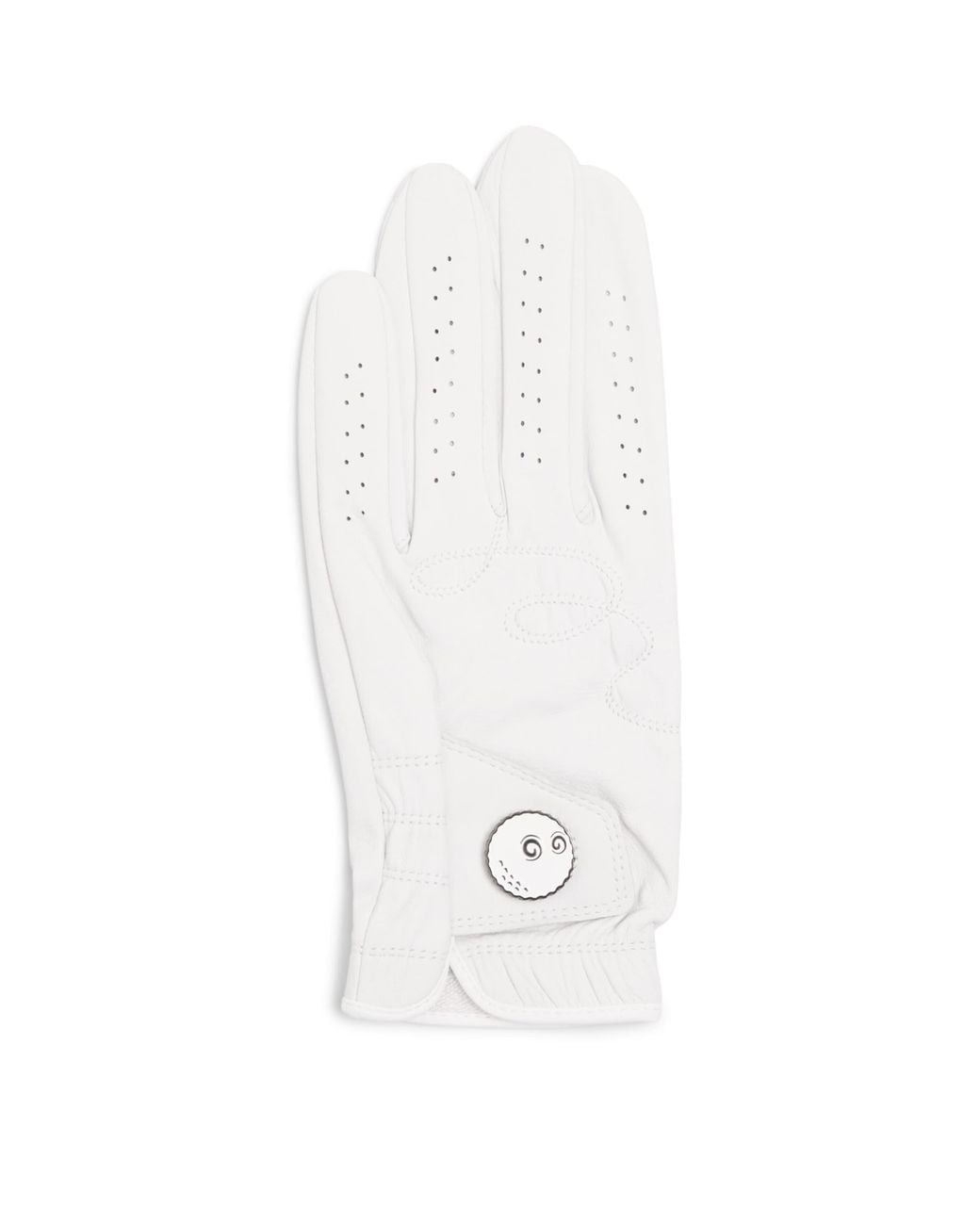Malbon White Cabretta Leather Buckets Golf Glove for men