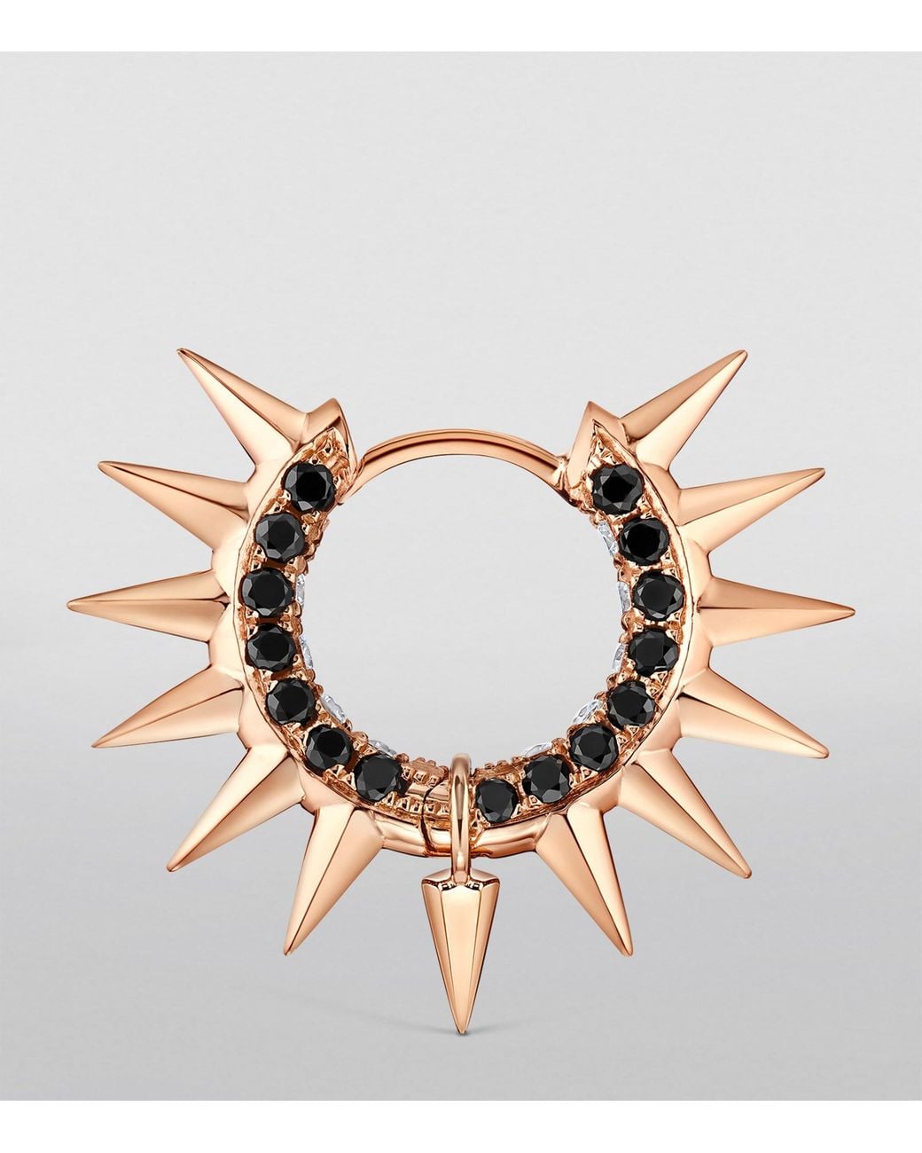 Maria Tash Metallic Diamond Metal Mohawk Hoop Earring