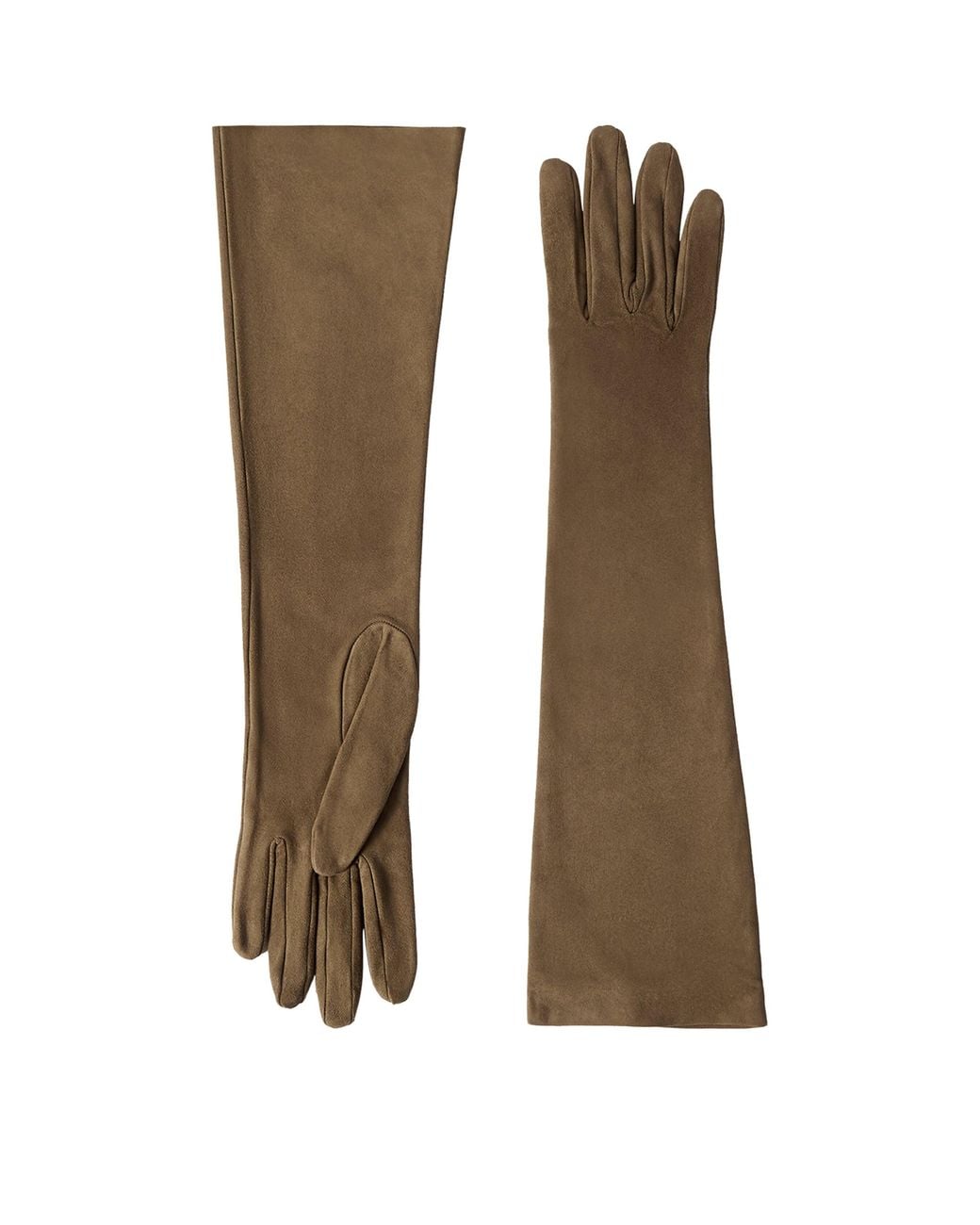 Brunello Cucinelli Brown Suede Gloves