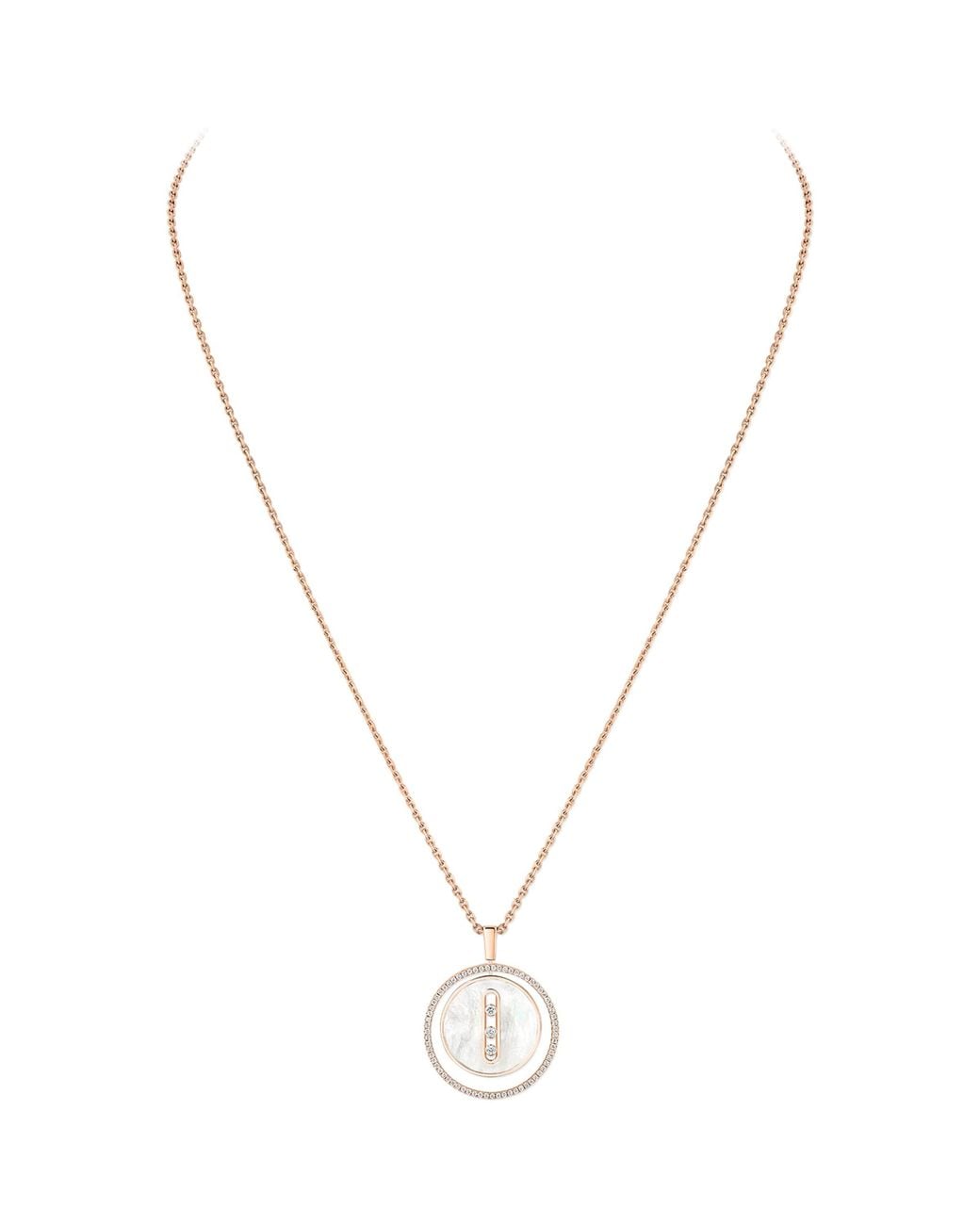 Messika Metallic Lucky Move, Diamond And Mother-Of-Pearl Necklace