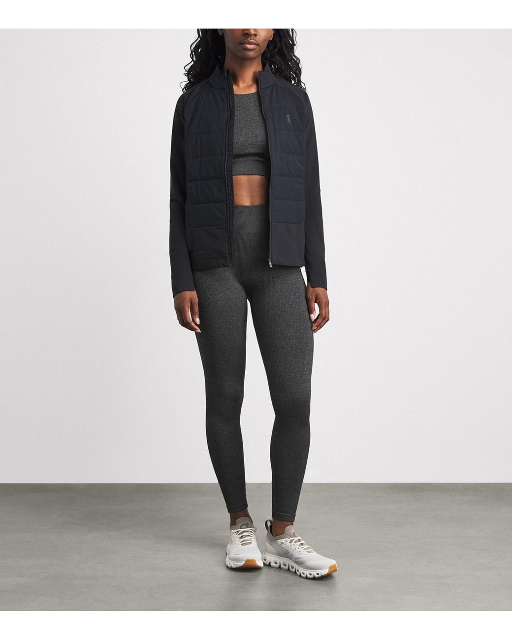 On Shoes Black Knitted Studio Crop Top