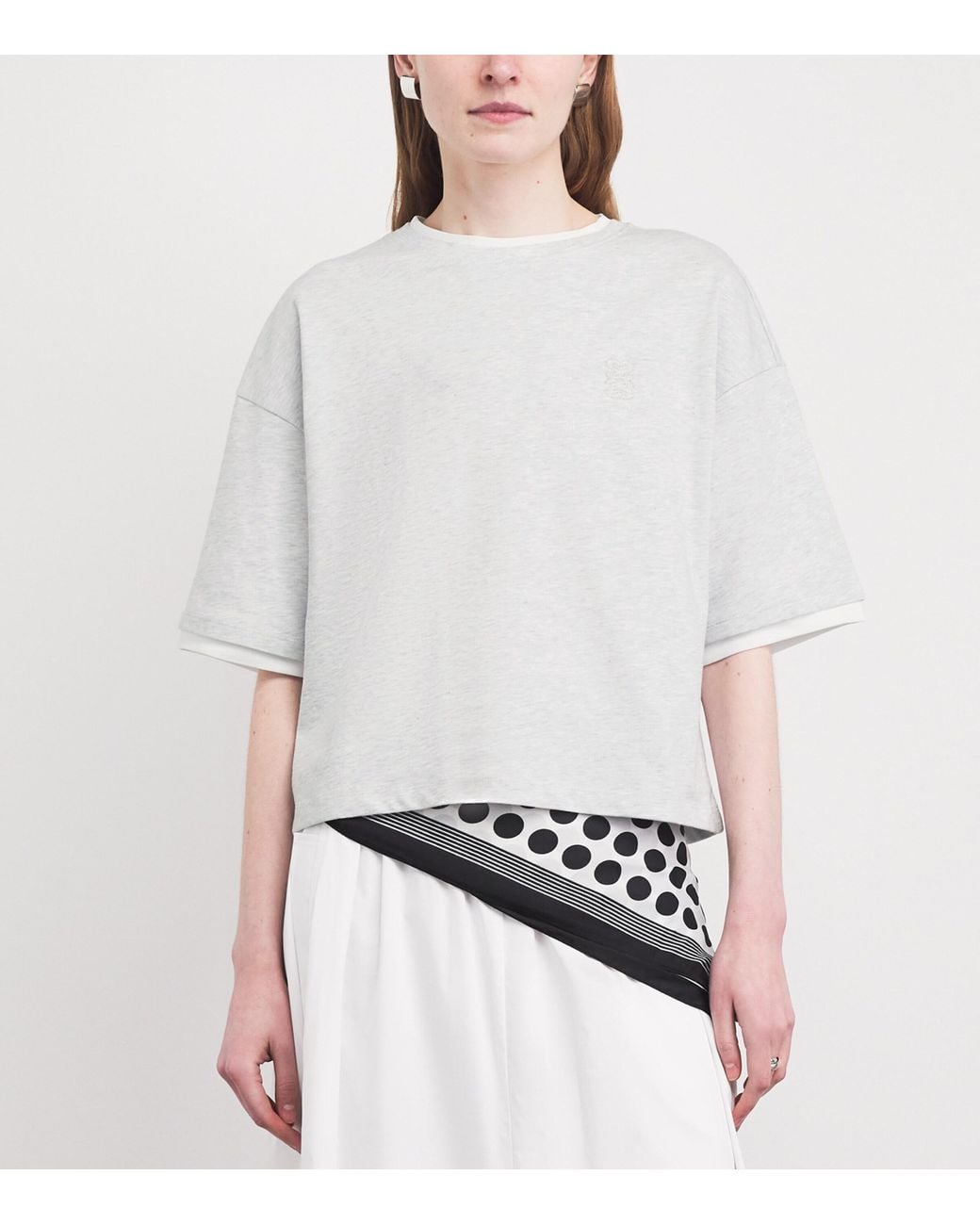 Sandro White Cotton Logo T-Shirt