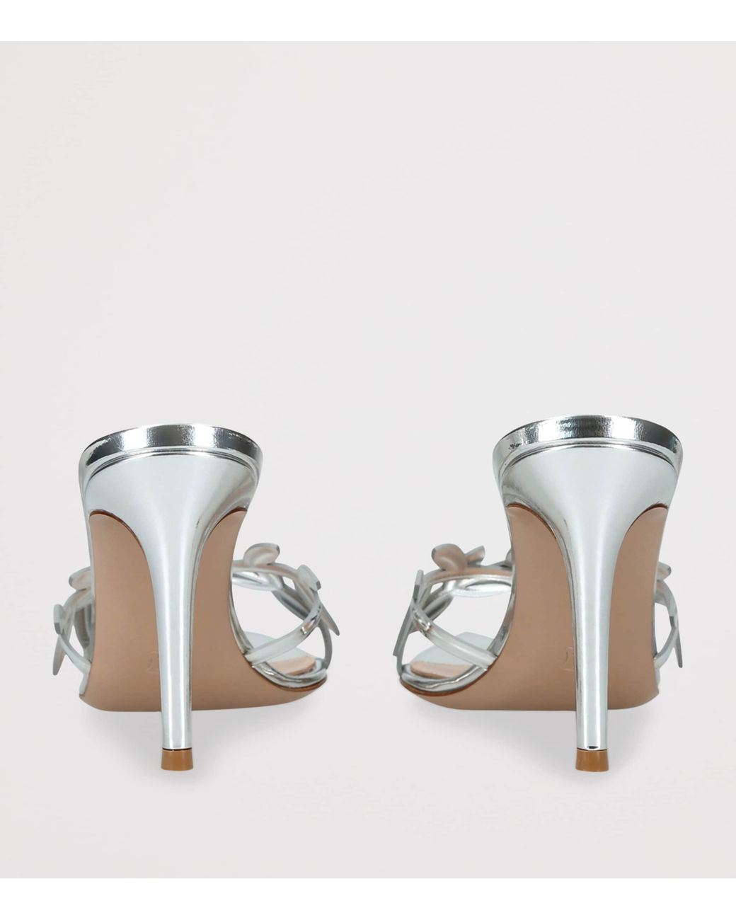 Gianvito Rossi White Leather Flavia Heeled Sandals 85