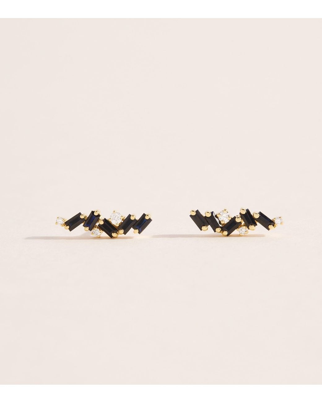 Suzanne Kalan Natural Diamond And Sapphire Frenzy Stud Earrings