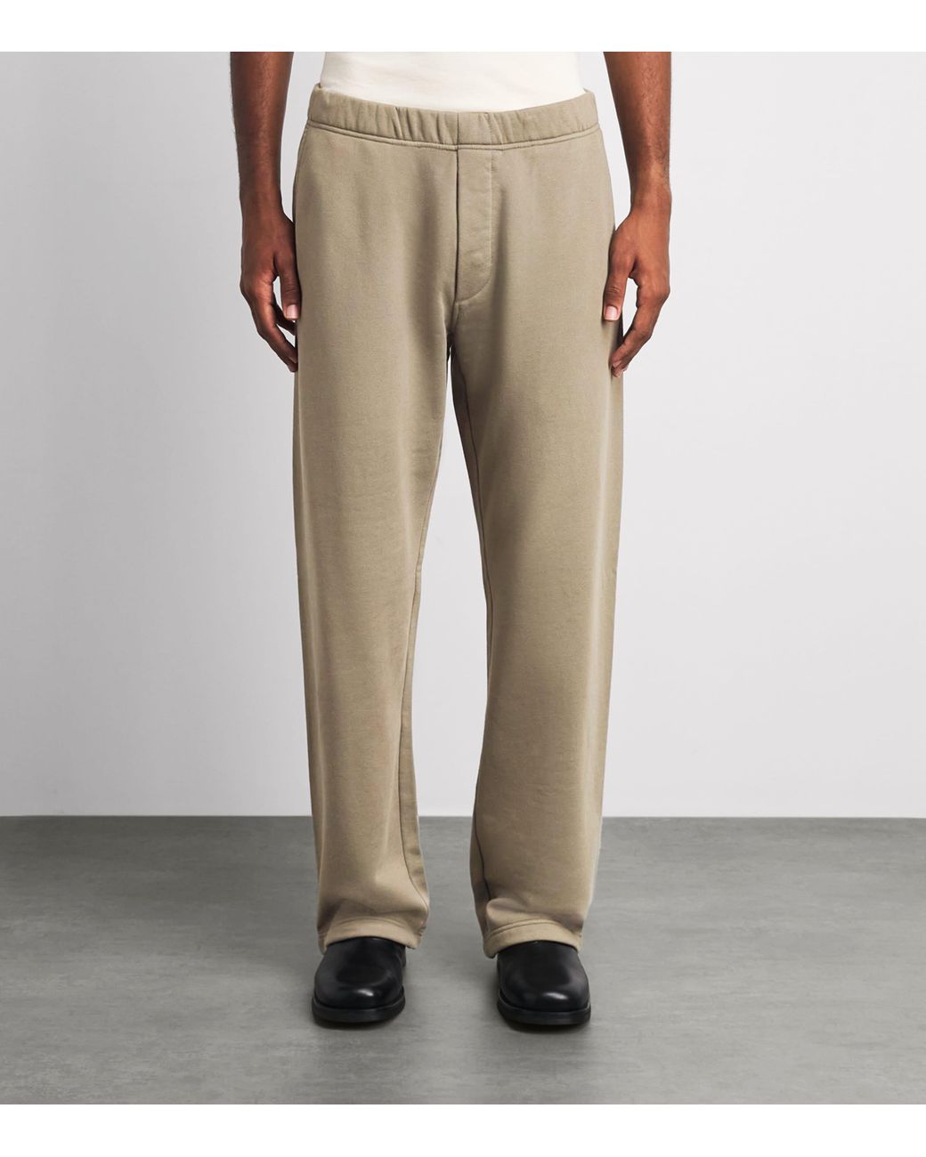 C P Company Natural Cotton Diagonal Raised Fleece Sweatpants for men