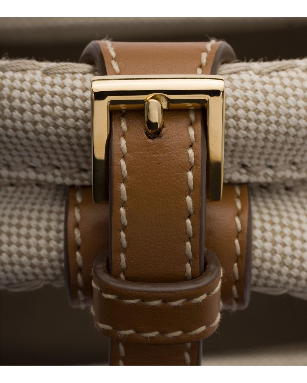 Prada Natural Small Canvas Jardinière Top-Handle Bag