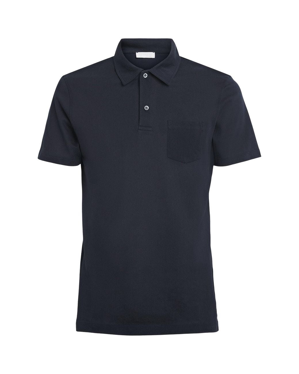 Sunspel Blue Sea Island Cotton Riviera Polo Shirt for men