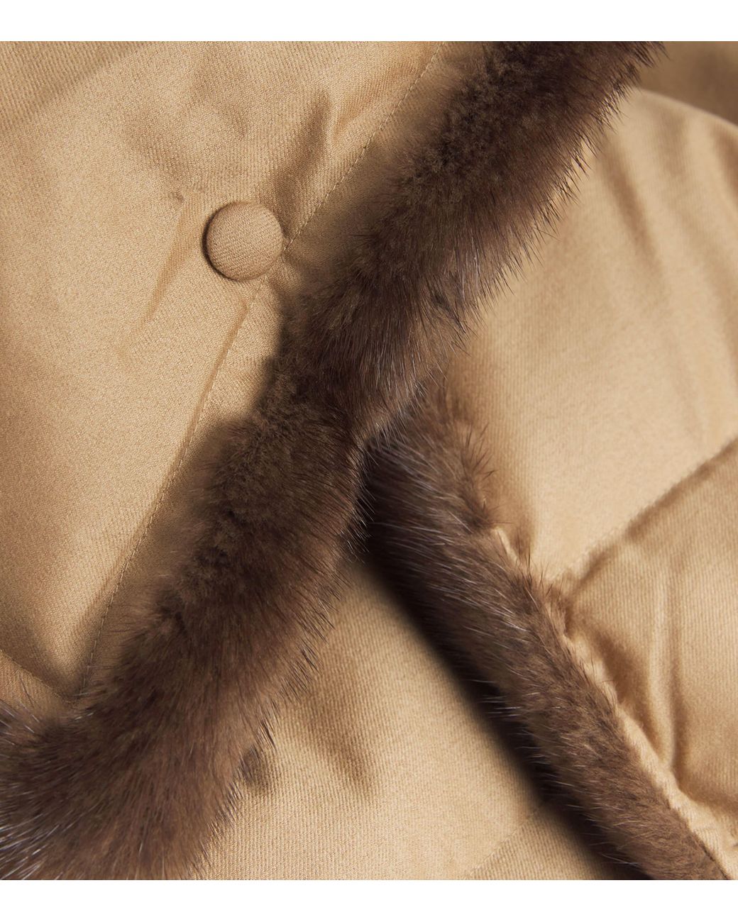 Yves Salomon Natural Down Virgin Wool-Mink Long Coat