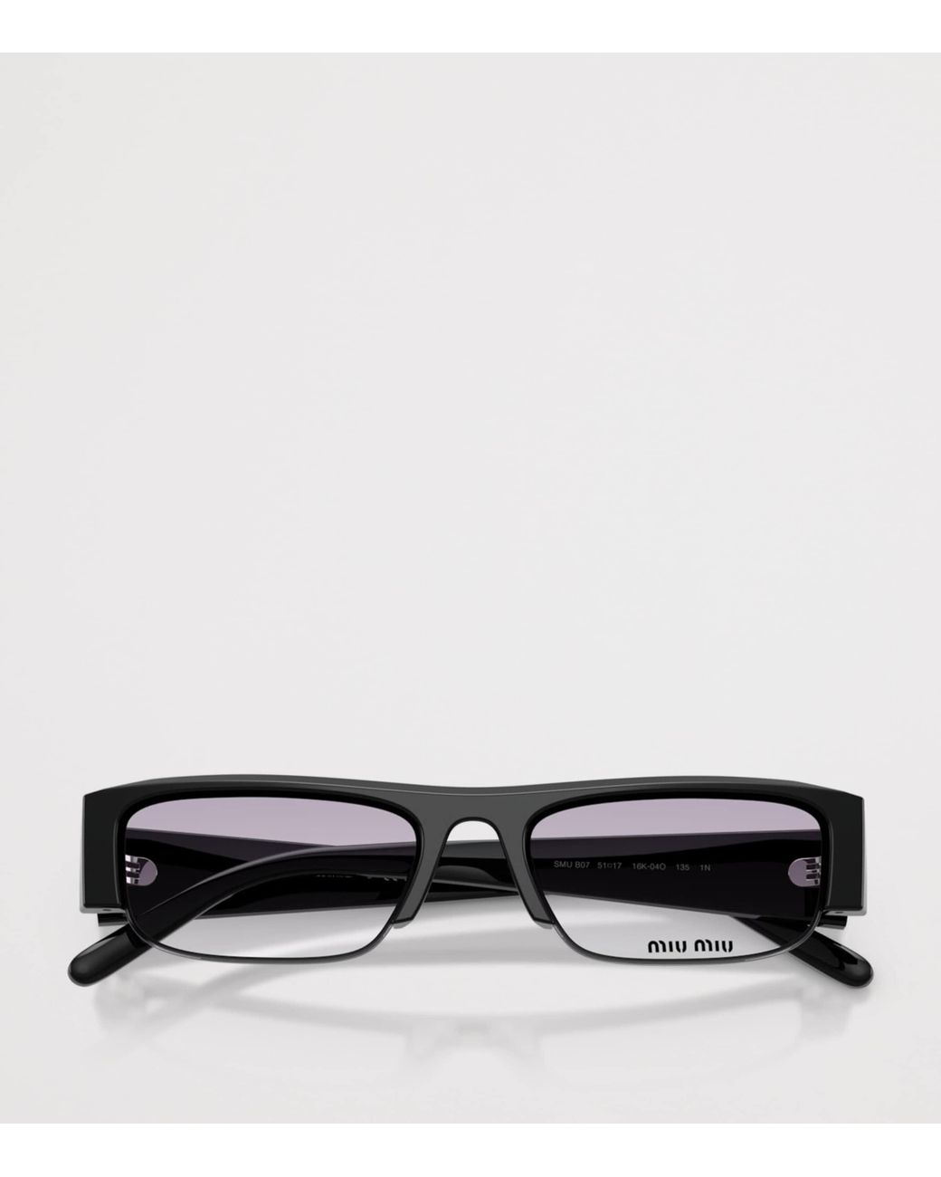 Miu Miu Black Acetate Vedette Sunglasses