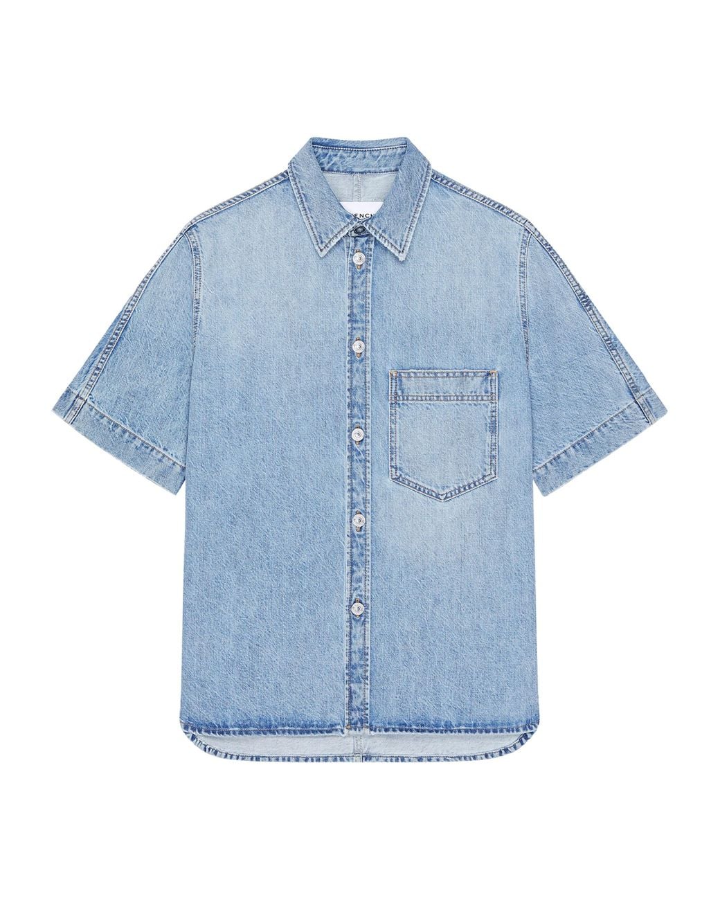 Givenchy Blue Couture Seam Denim Shirt for men