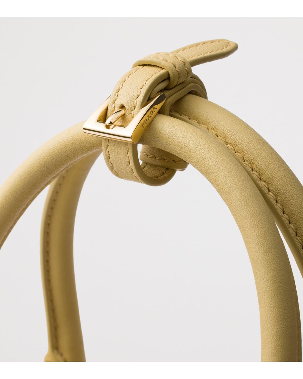 Prada Natural Medium Leather Galleria Top-Handle Bag