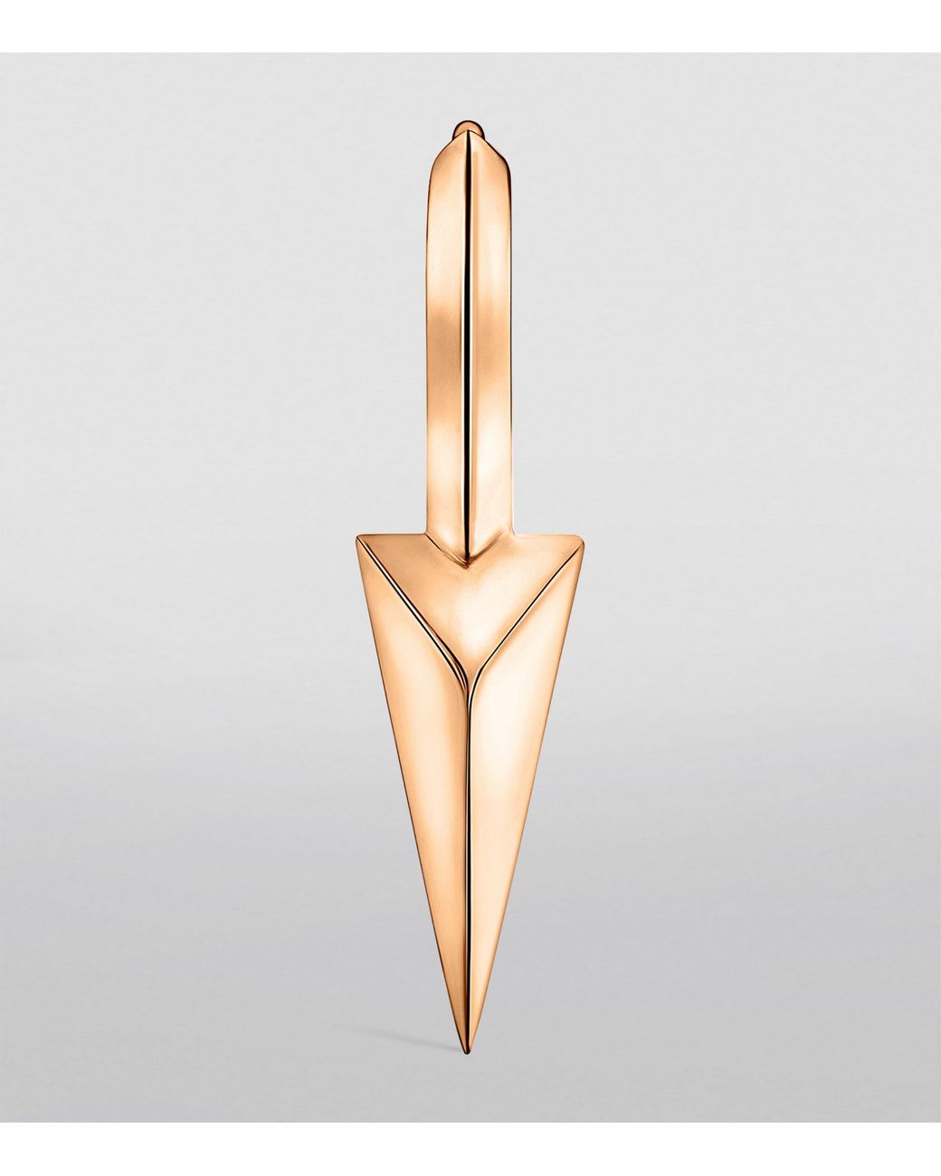 Maria Tash Metallic Faceted Single Long Spike Hoop Earring