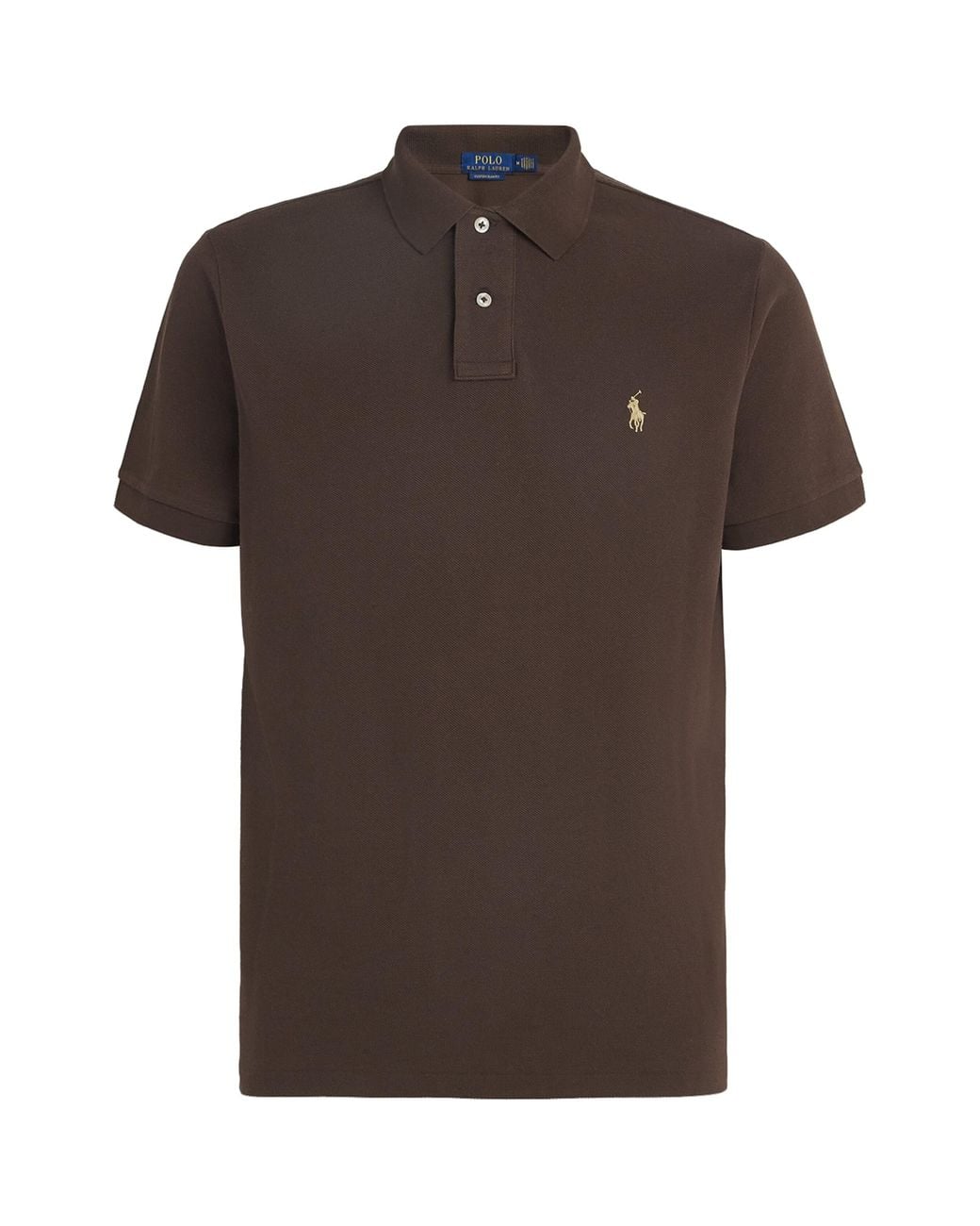 Polo Ralph Lauren Brown Cotton Mesh Custom-Fit Polo Shirt for men