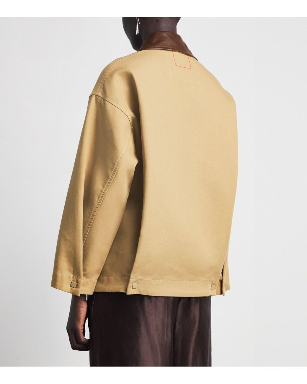 MAX&Co. Natural Water-Resistant Leather-Trim Jacket