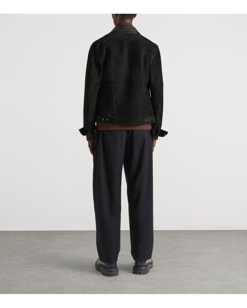 Givenchy Black Sheepskin Trucker Jacket for men