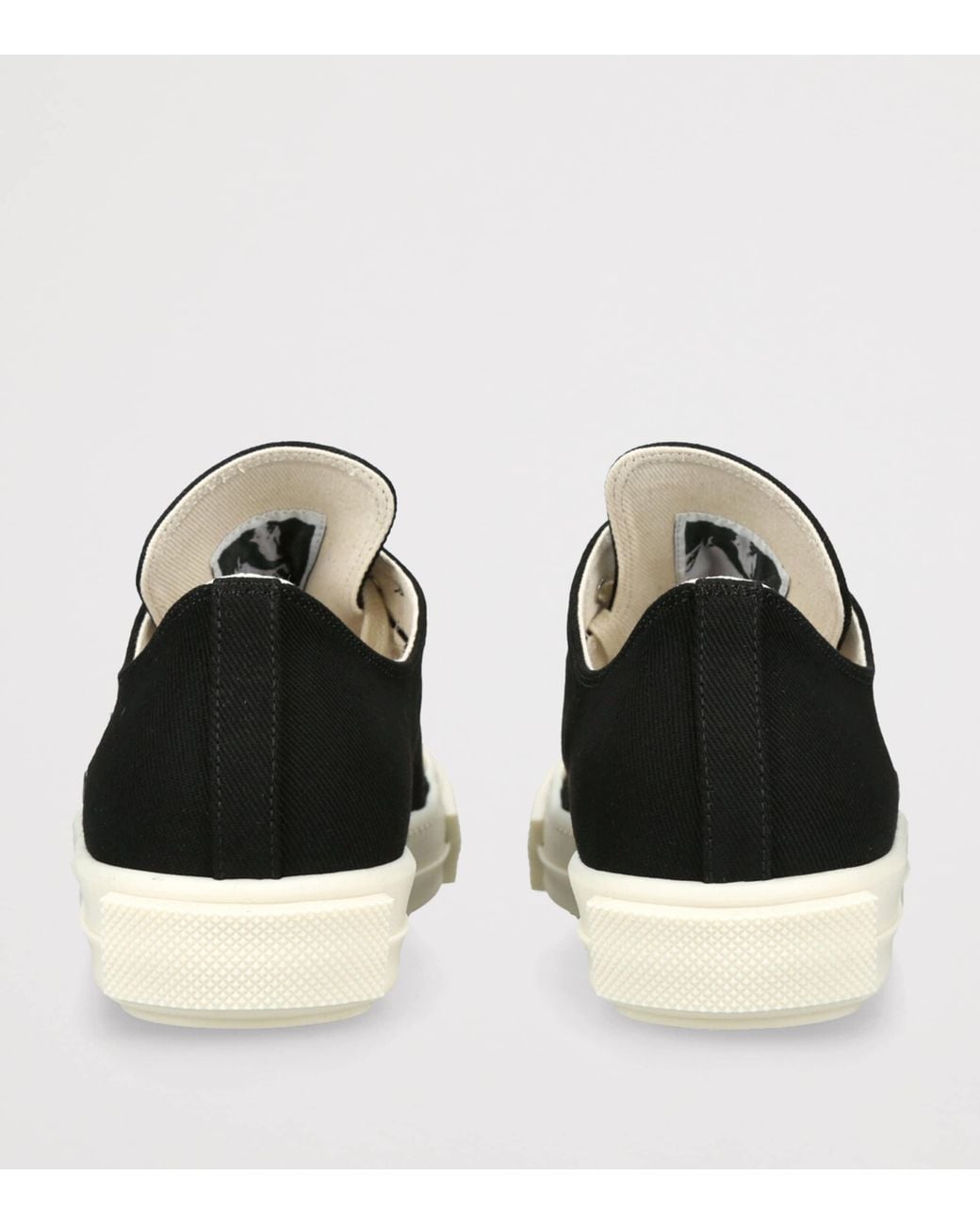 Rick Owens Black Canvas Eyelet Drkshdw Low-Top Sneakers for men