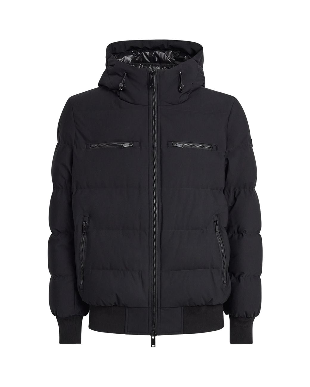 Moose Knuckles Black Down Soho Bomber Jacket for men