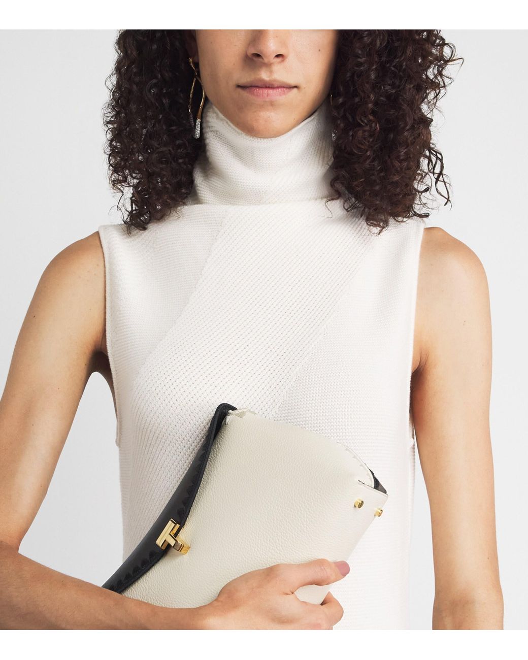 RETORI White Cashmere Sleeveless Maxi Dress