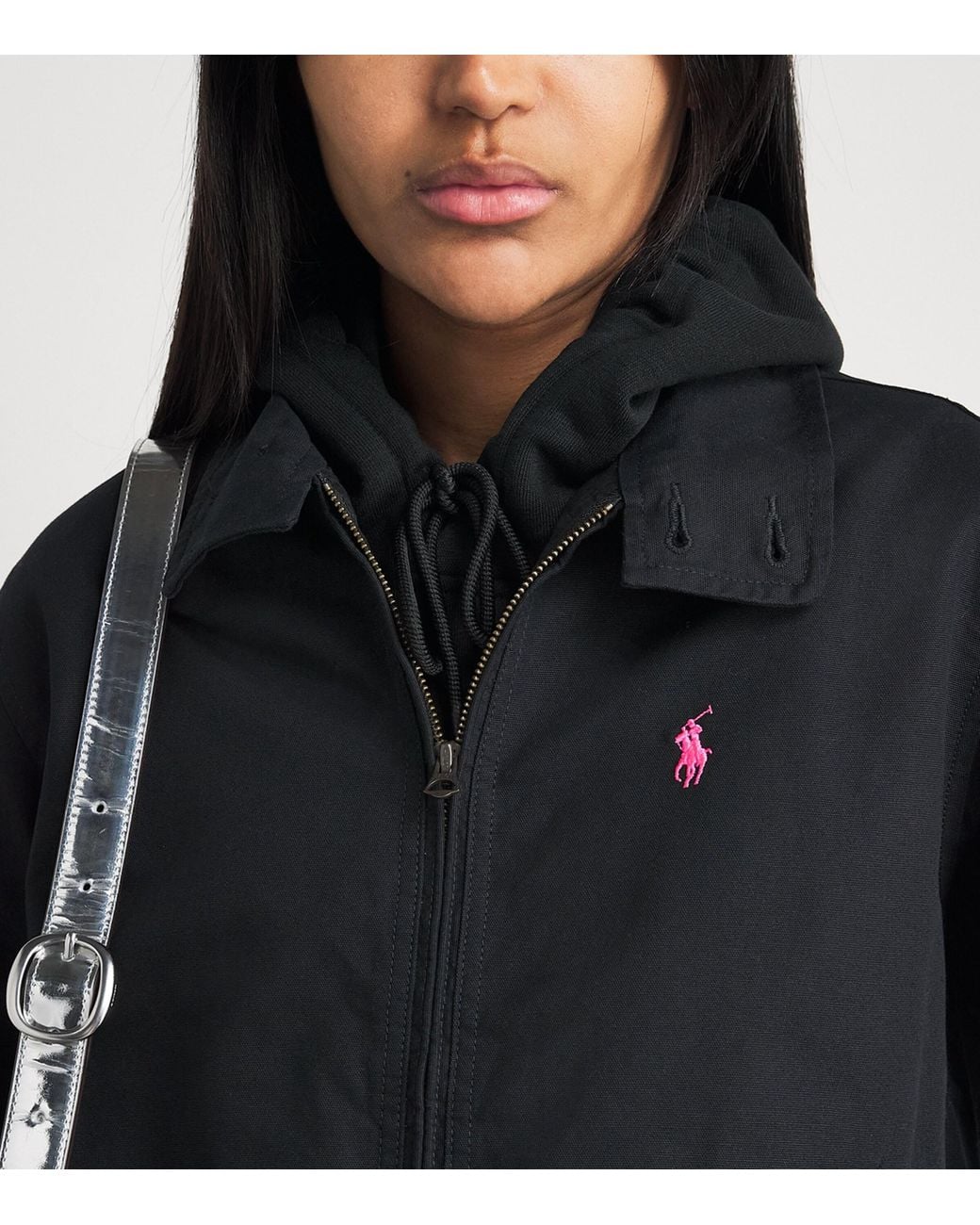 Polo Ralph Lauren Black Cotton Pony Windbreaker Jacket