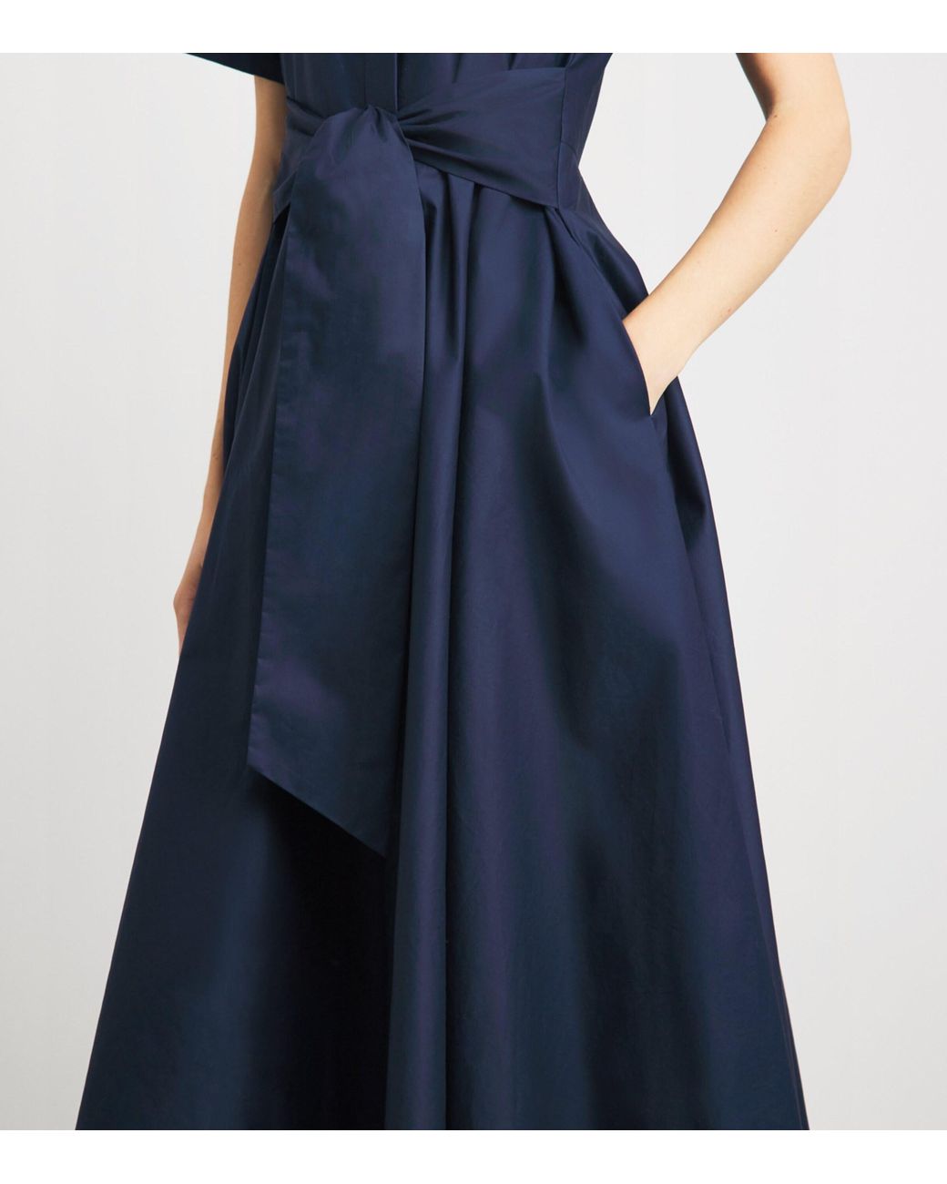 Toccin Blue Cotton Poplin Megan Midi Shirt Dress