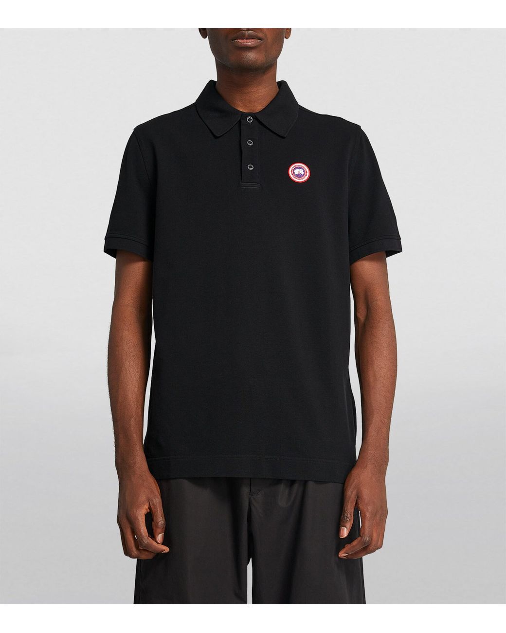 Canada Goose Black Logo Beckley Polo Shirt for men