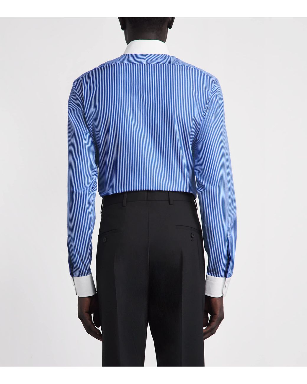 Tom Ford Blue Cotton Stripe Shirt for men