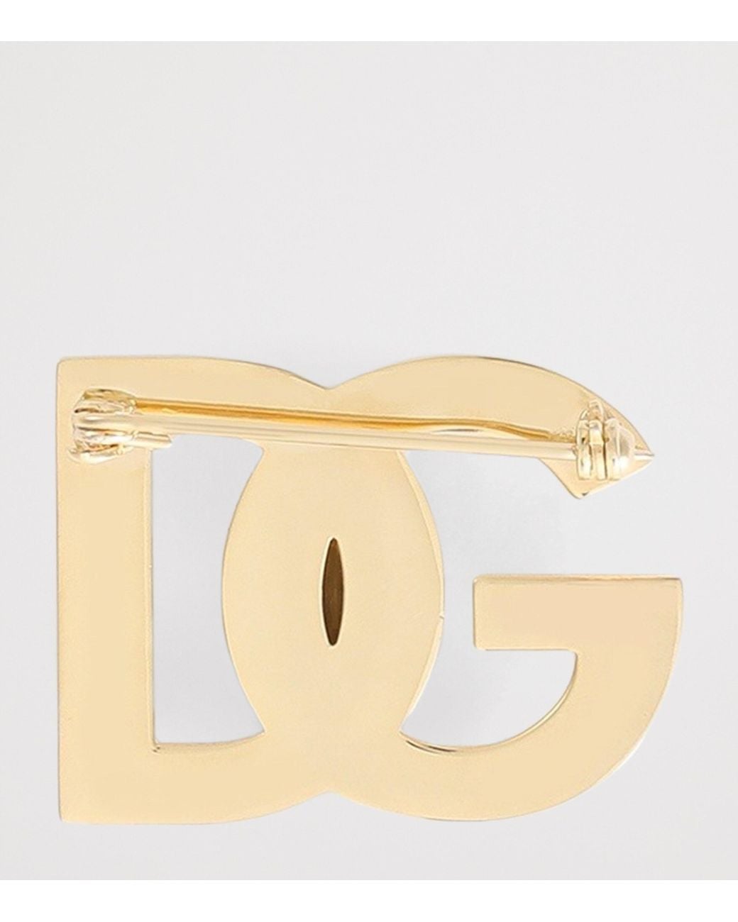 Dolce & Gabbana Metallic Embellished Logo Brooch