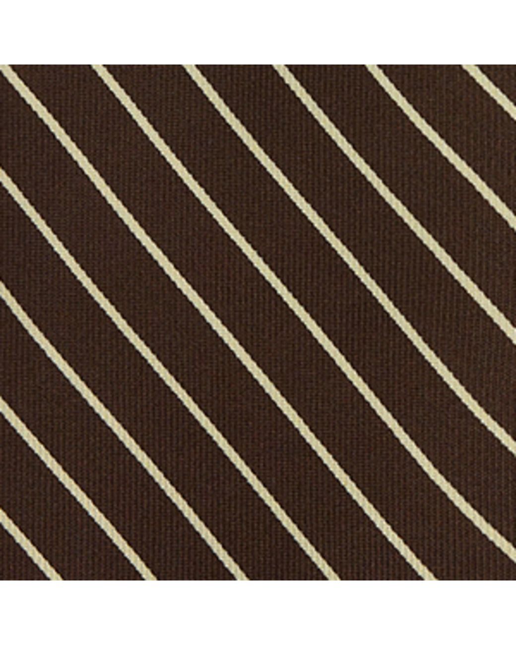 Dunhill Brown Mulberry Silk Stripe Tie for men