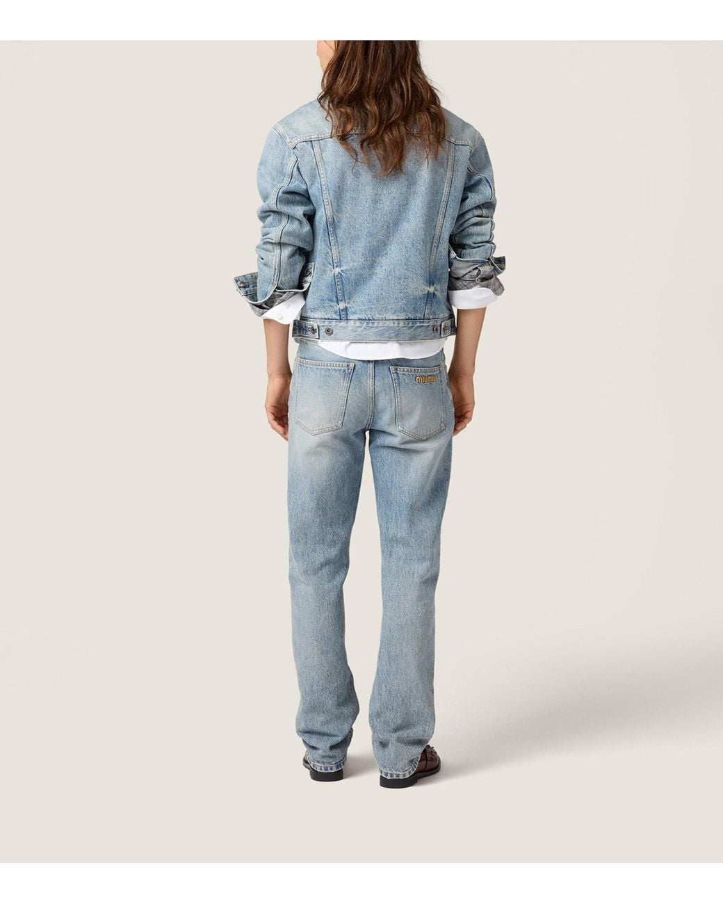 Miu Miu Blue Washed Straight Jeans