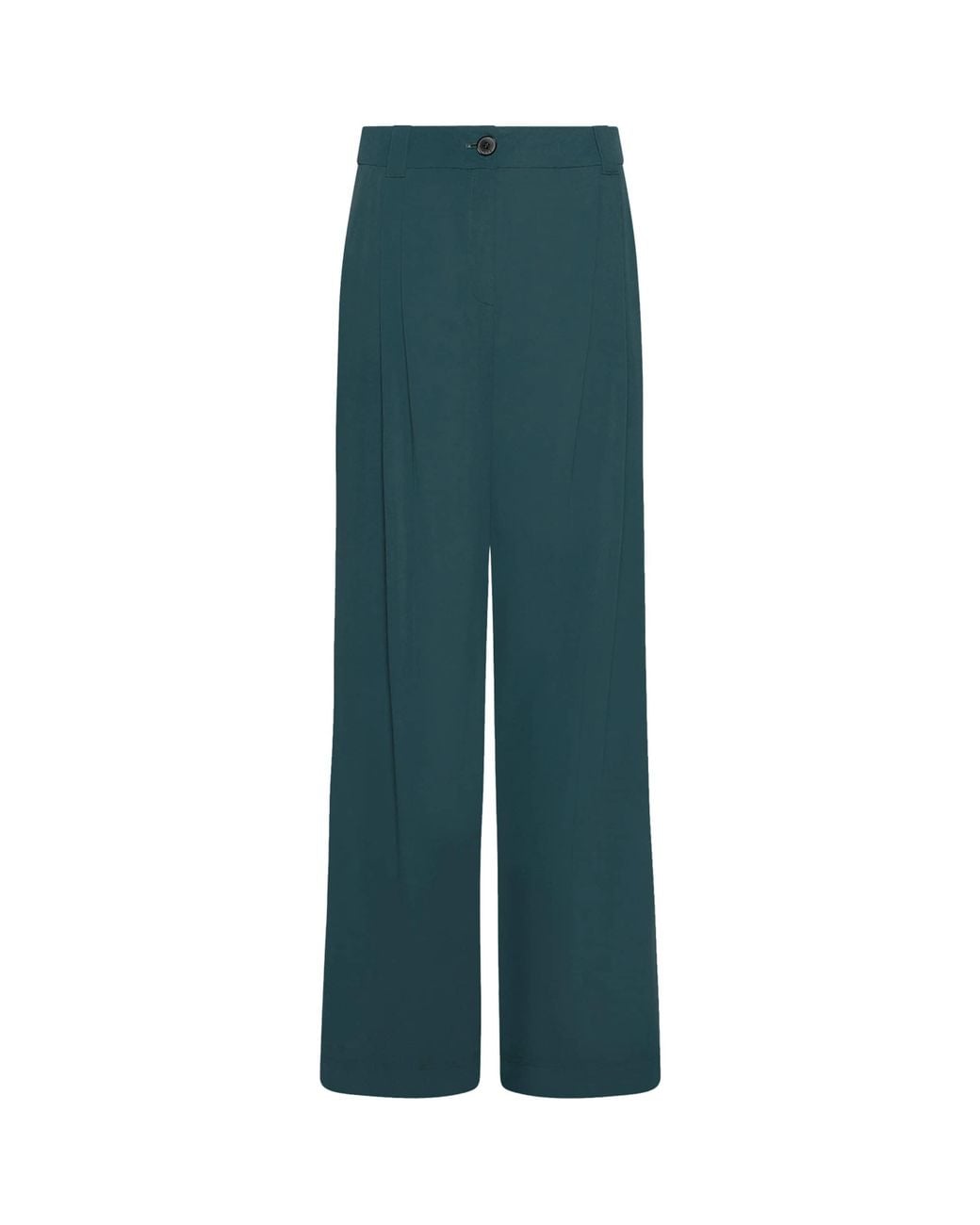 Marella Green Jersey Wide-Leg Trousers