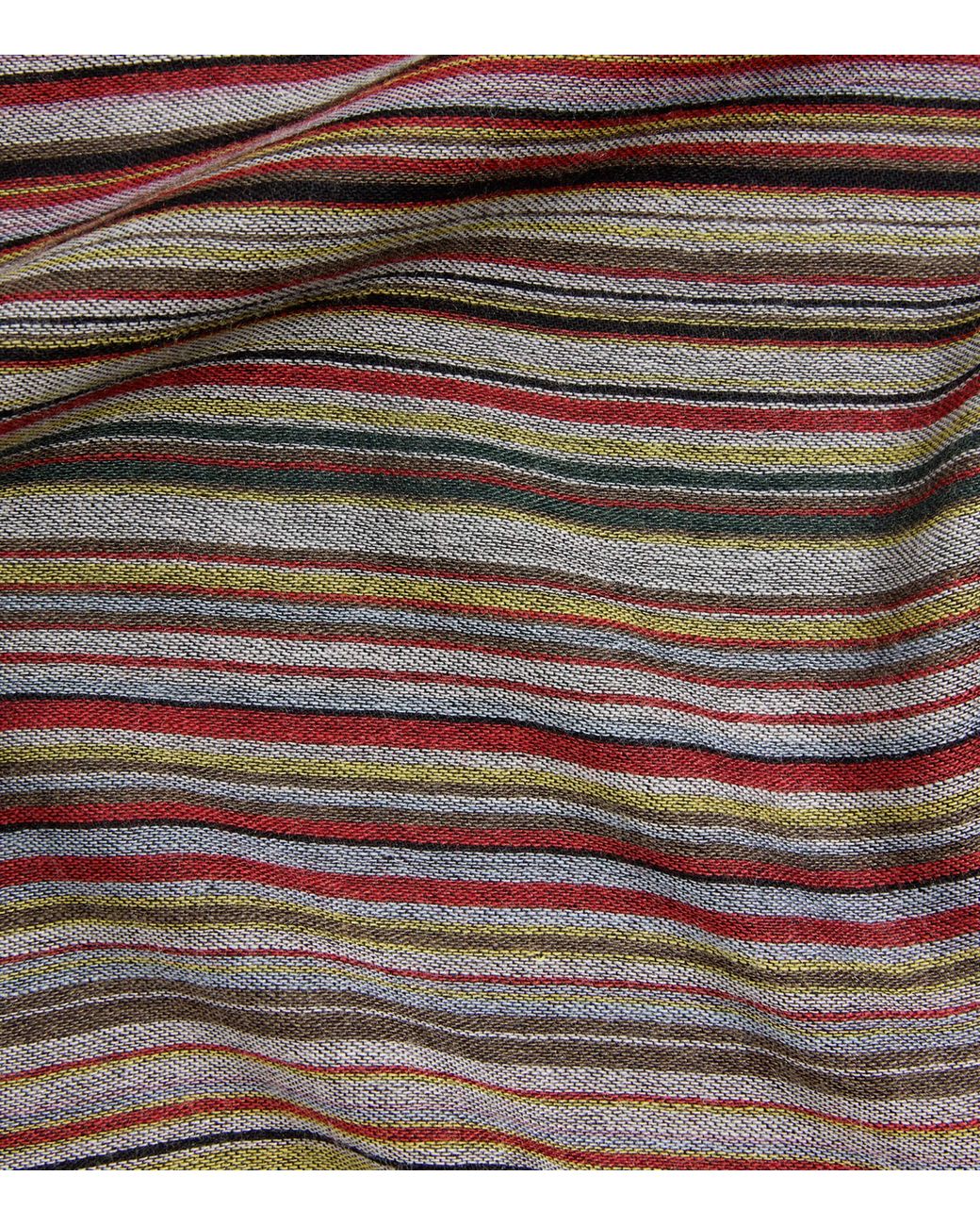 Paul Smith Brown Wool-Silk Signature Stripe Scarf for men