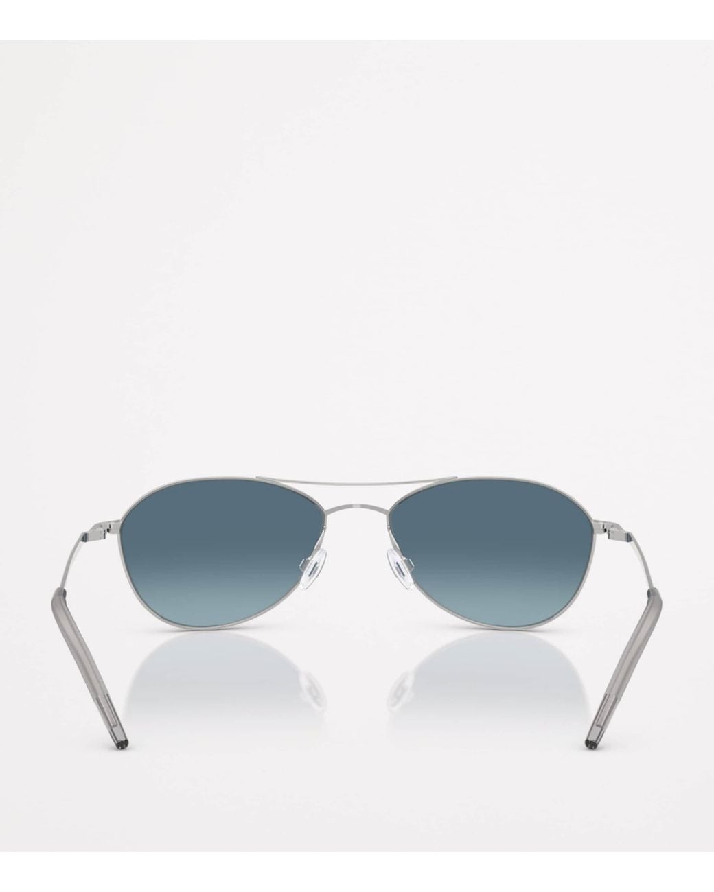 Oliver Peoples Blue Aero Ii Aviator Sunglasses