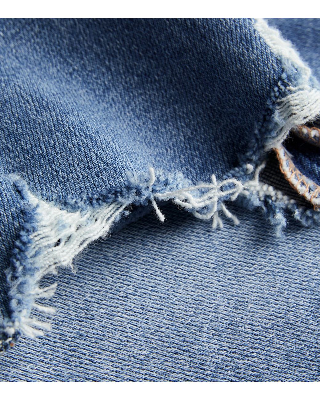 PAIGE Blue Cindy Raw Hem Straight Jeans