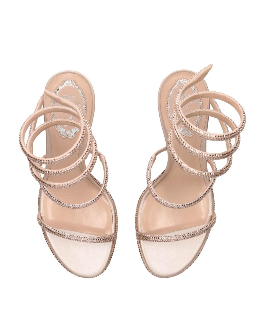 Rene Caovilla Metallic Embellished Cleo Sandals 80