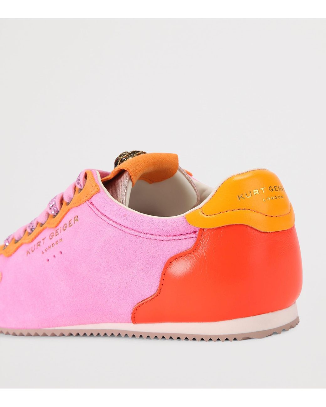 Kurt Geiger Pink Suede Islington Sneakers