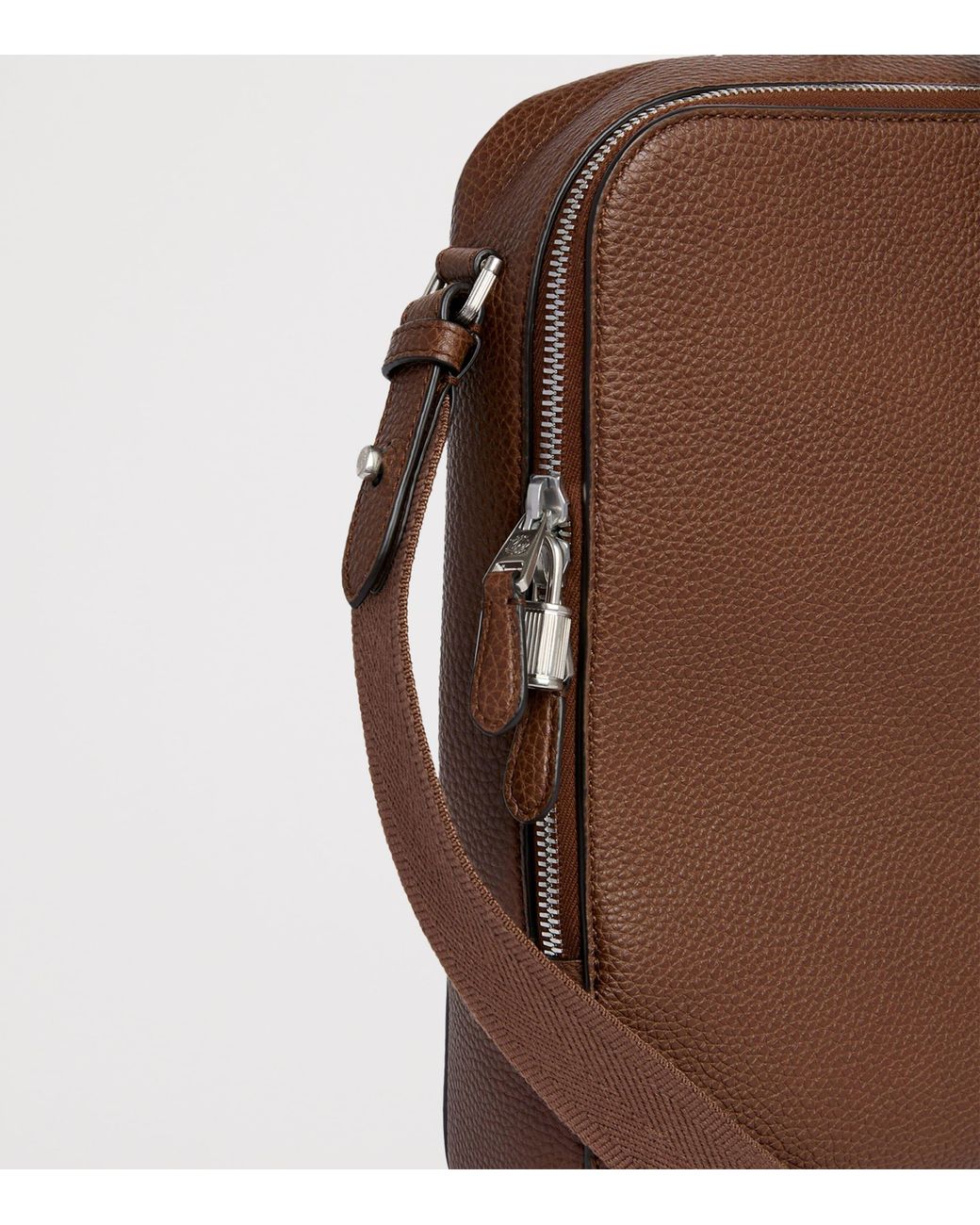 Dunhill Brown Leather Bourdon 38 Briefcase for men
